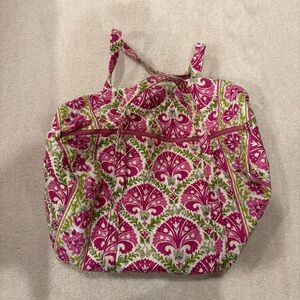 Vera Bradley Pink and Green Patterned Duffle Bag